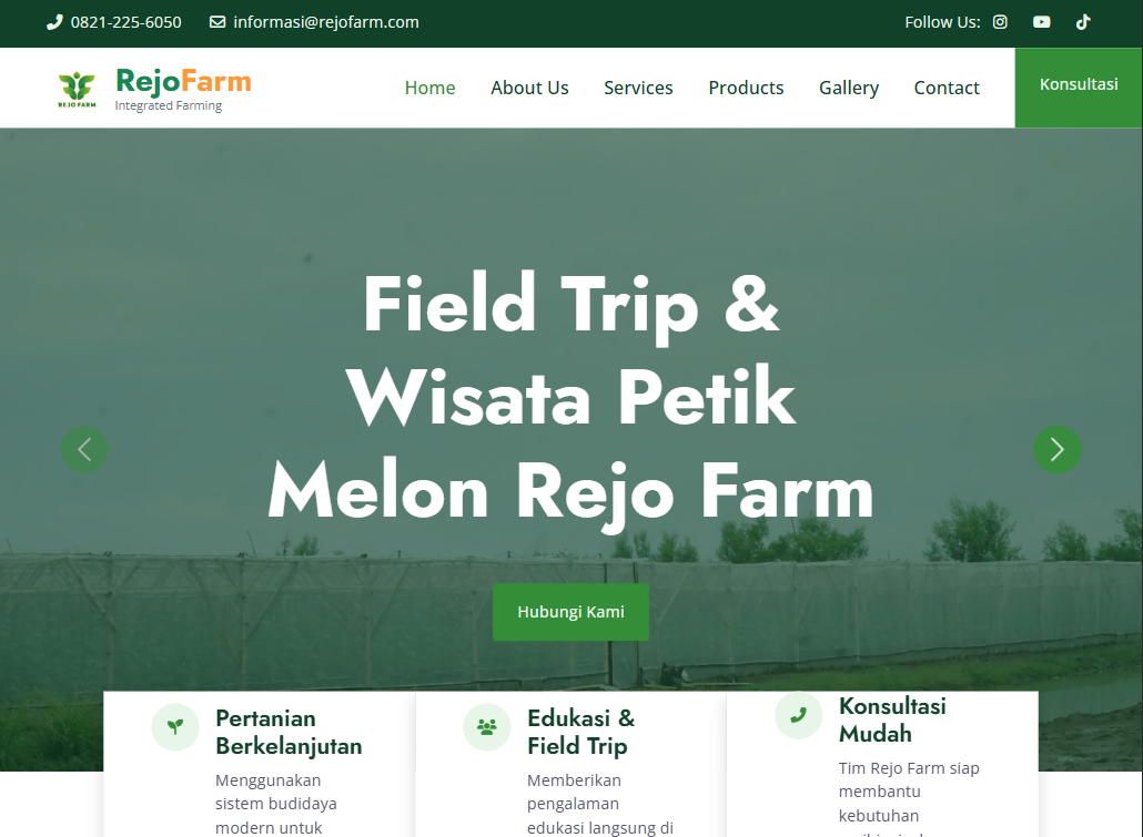 Portfolio Website Rejo Farm