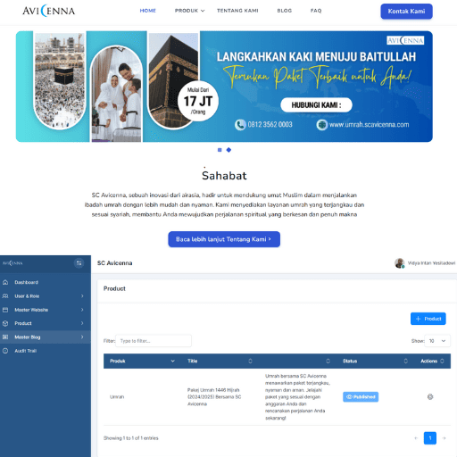 Portfolio Website Umroh SCAvicenna